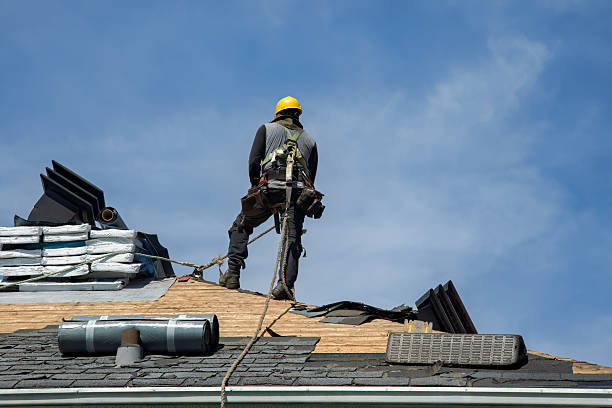 Professional Roofing technician working in Rosendale, MO